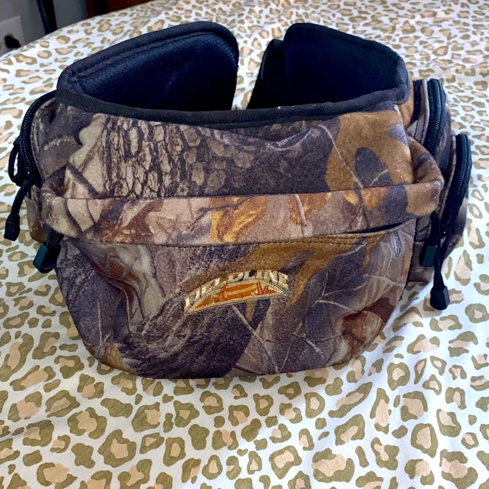Vintage Camo fieldline Fanny pack belt hip bag hunting fishing gear - Picture 1 of 12